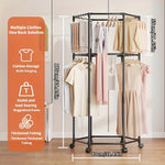 360° Rotating Clothes Rack – Multi-Level Heavy-Duty Garment & Clothing Storage Rack