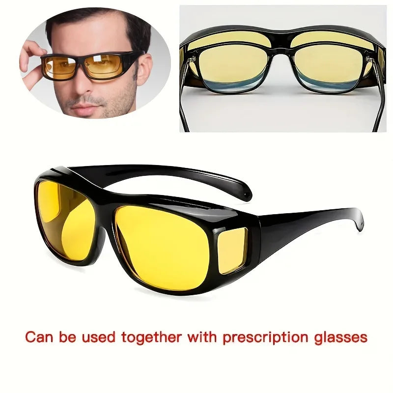 HD Vision Wrap Around Sunglasses – Fits Over Prescription Glasses with UV Protection