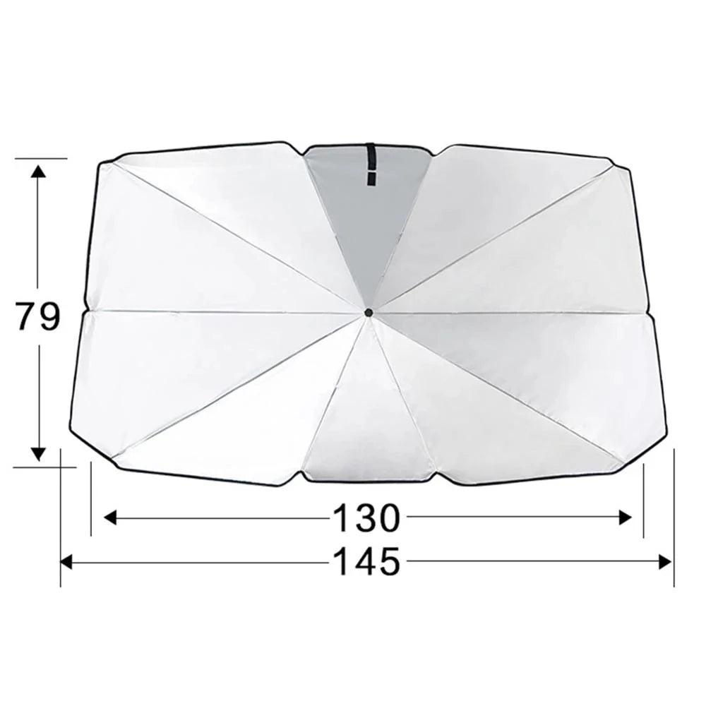 Foldable Car Windshield Sunshade Umbrella – UV Protection Heat Shield for Front Windscreen