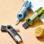 3-in-1 Bottle Gap Cleaner Brush | Multifunctional Cup & Water Bottle Cleaning Brush with Silicone U-Shaped Cleaner