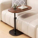 Minimalist C-Shaped Sofa Side Table | Space-Saving Wooden End Table for Living Room & Bedroom