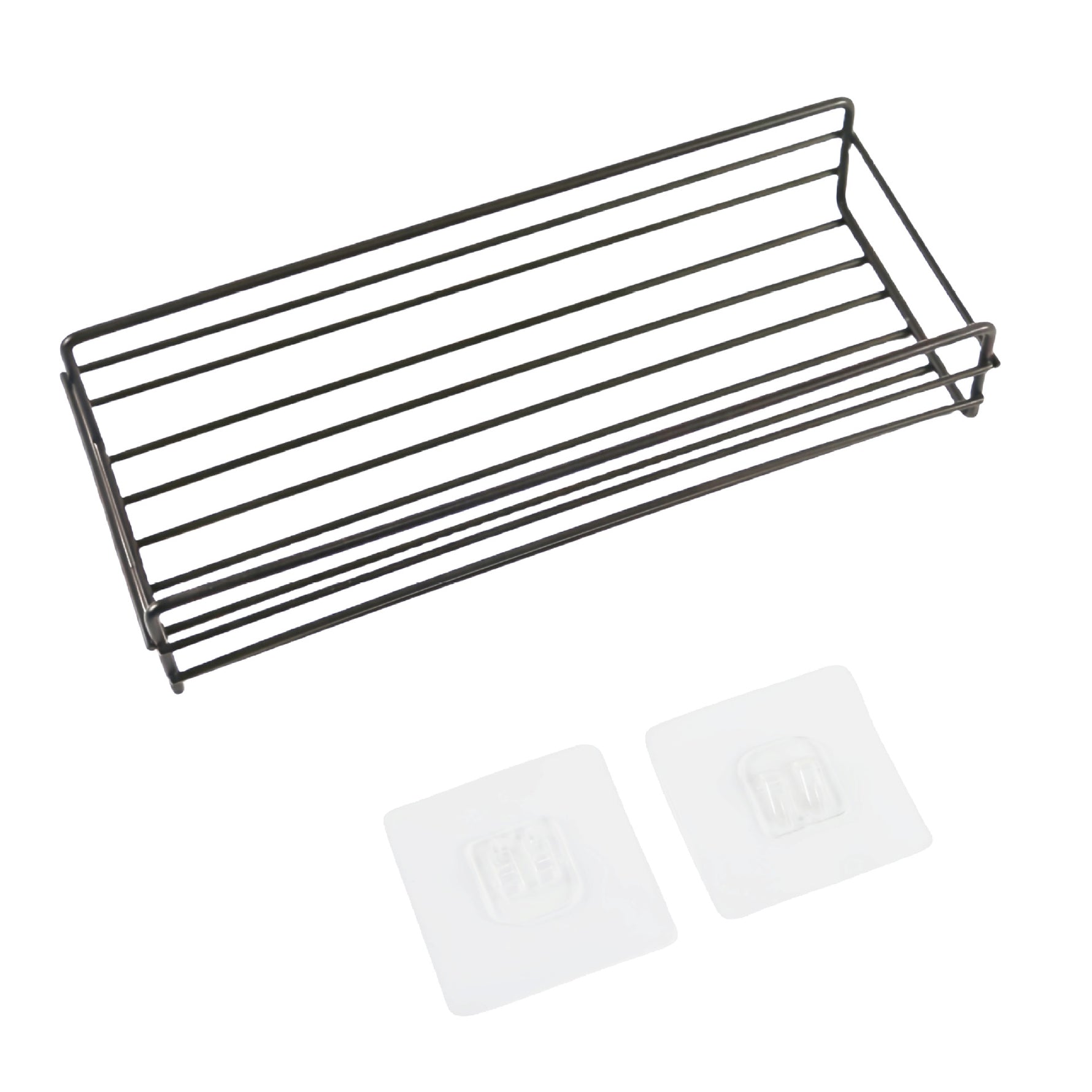 No-Drill Wall Mounted Storage Rack | Metal Bathroom & Kitchen Organizer Shelf