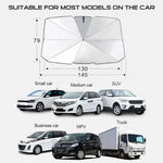 Foldable Car Windshield Sunshade Umbrella – UV Protection Heat Shield for Front Windscreen