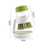 Soap Dispensing Dish Brush with Refillable Soap Reservoir – Multi-Purpose Kitchen Scrub Brush with Drip Tray