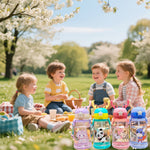 Cartoon Kids 500ml Water Bottle with Straw | Leak-Proof Pop-Up Spout School & Travel Bottle