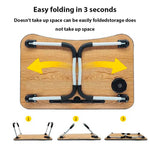 Portable Foldable Laptop Table with Cup Holder & Tablet Slot – Multi-Purpose Bed & Study Desk