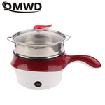 2-in-1 Electric Cooking Pot with Stainless Steel Steamer – Multi-Function Mini Hot Pot & Food Steamer