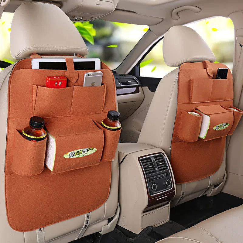 Universal Car Back Seat Organizer with Tissue Holder & Multi-Pocket Storage – Seat Back Hanging Organizer
