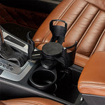 2-in-1 Car Cup Holder Expander – 360° Rotating Dual Drink Holder for Cars