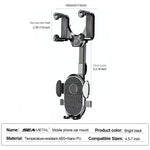 360° Retractable Car Rearview Mirror Phone Holder – Universal Adjustable Mobile Phone & GPS Mount