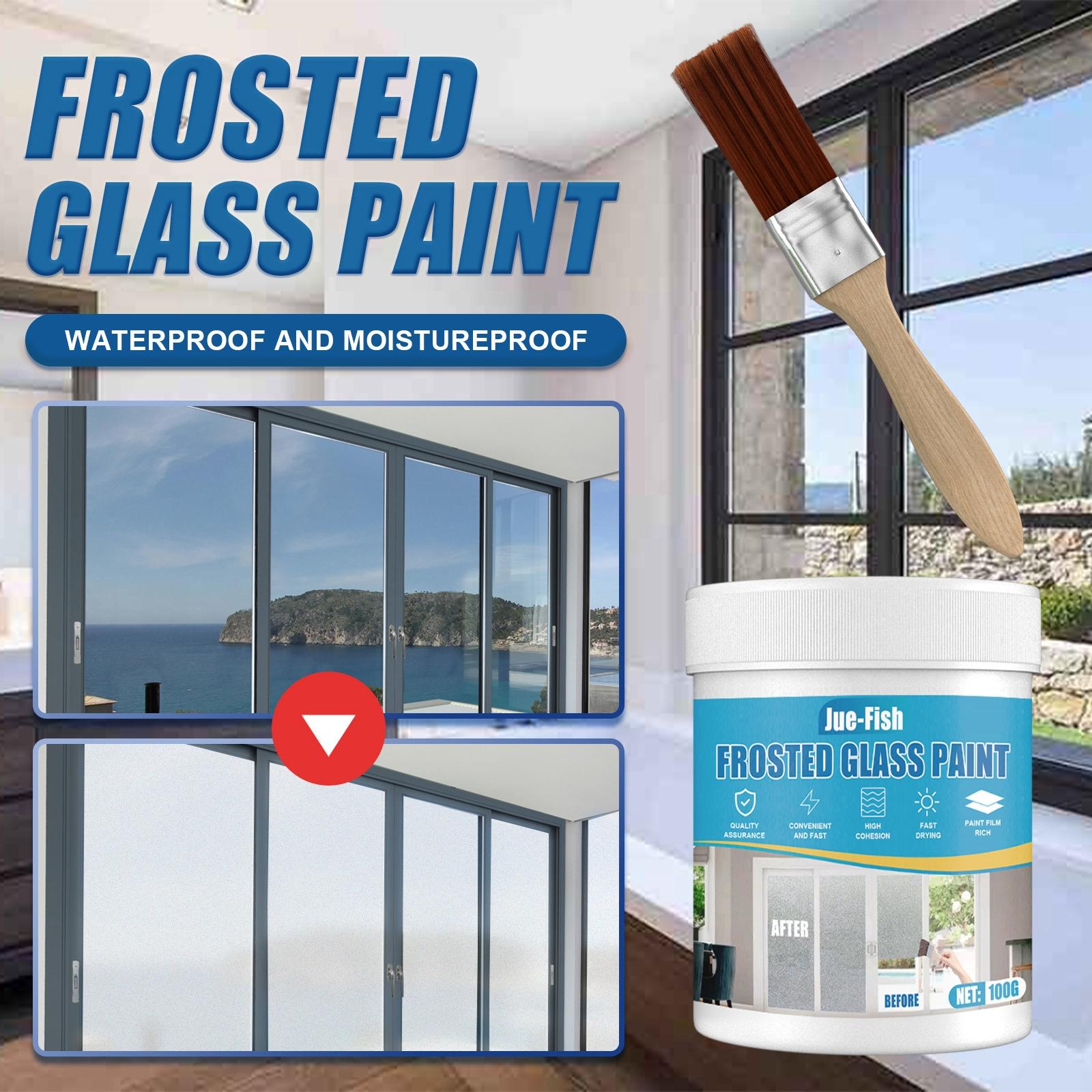 100ml Frosted Glass Privacy Paint – Waterproof Frosted Window & Glass Coating for Bathroom, Office & Home
