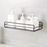 No-Drill Wall Mounted Storage Rack | Metal Bathroom & Kitchen Organizer Shelf