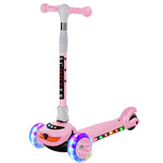 Kids 3-Wheel Adjustable Kick Scooter – Foldable Height Adjustable Scooter with LED Flashing Wheels