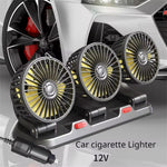 360° Triple Head Car Cooling Fan | Adjustable 3-Speed Dashboard Fan for 12V/24V Vehicles
