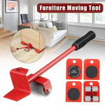 5-Piece Furniture Moving Tool Set | Heavy Duty Furniture Lifter & 360° Moving Roller Sliders