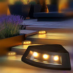 4-Pack Solar LED Step Lights – Waterproof Outdoor Stair, Fence & Deck Lights (Warm White / Cool White)