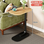 Minimalist C-Shaped Sofa Side Table | Space-Saving Wooden End Table for Living Room & Bedroom