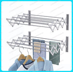 Wall-Mounted Retractable Clothes Drying Rack | Foldable Aluminum Laundry & Towel Hanger