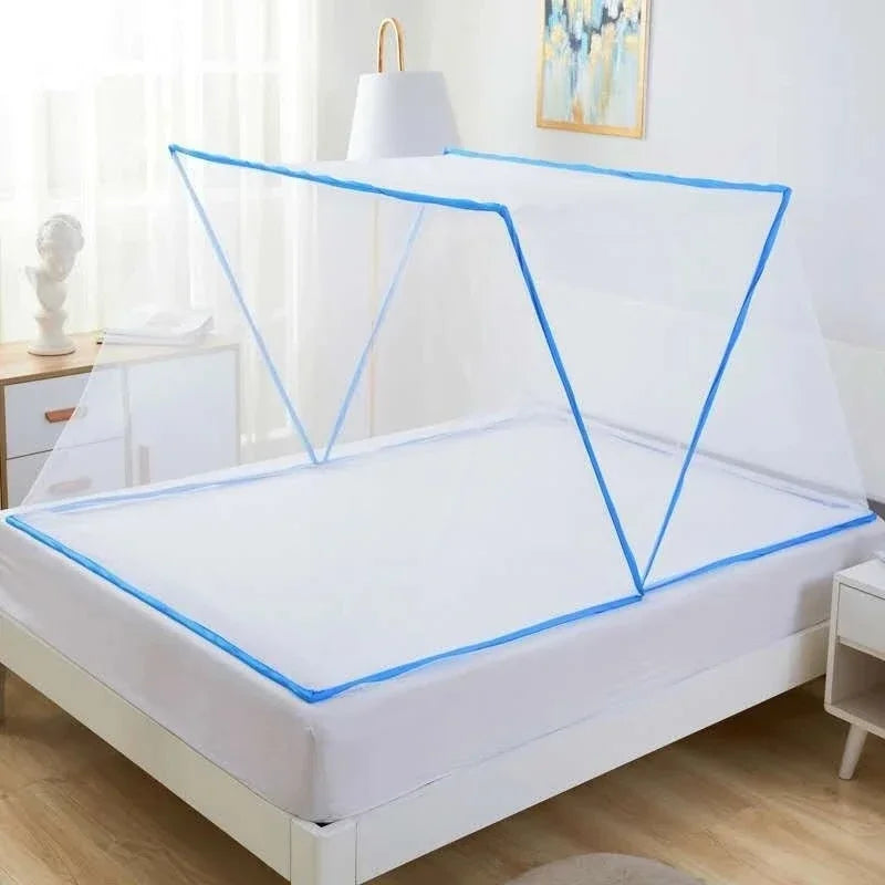Foldable Pop-Up Mosquito Net Tent for Bed – Portable Zippered Insect Protection