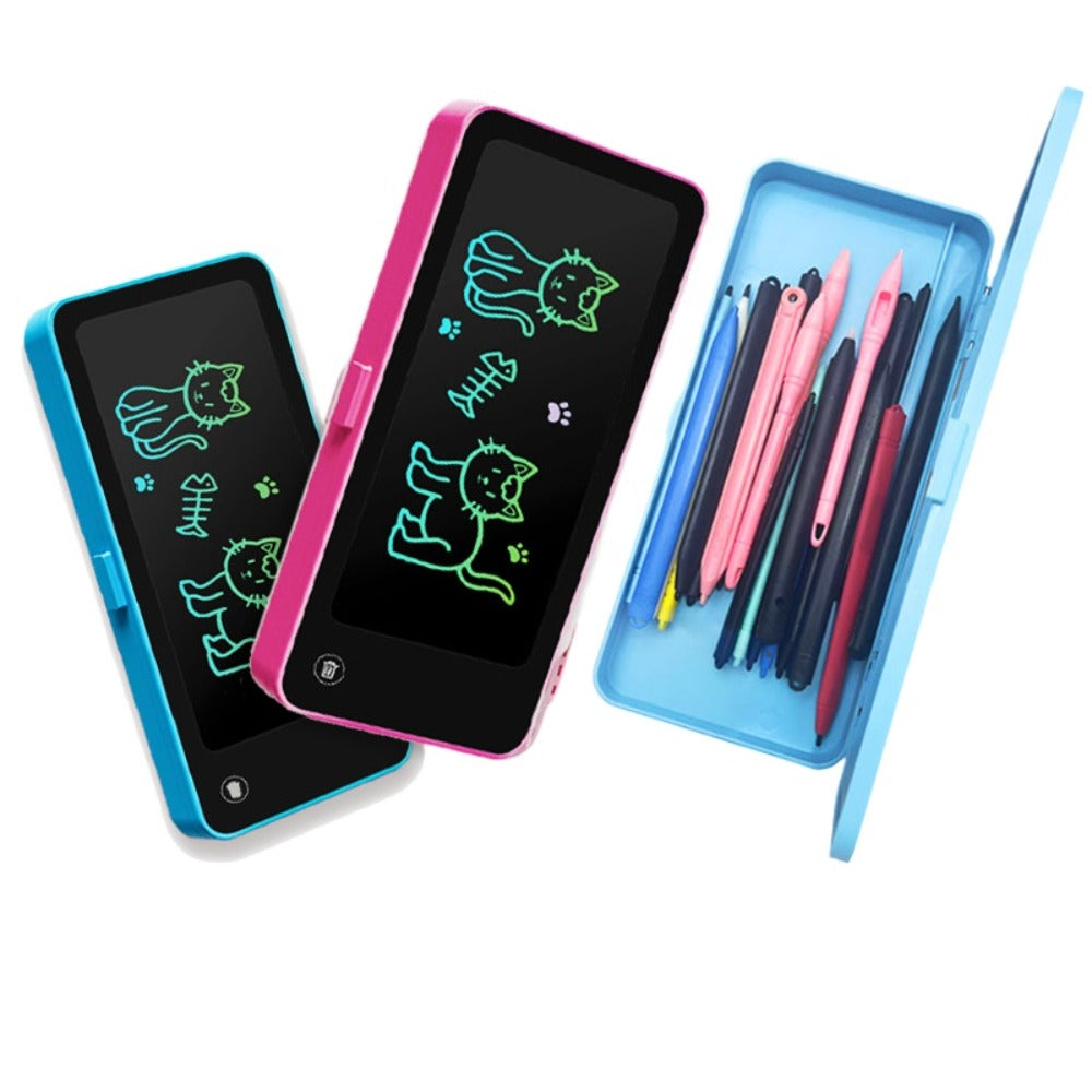 2-in-1 LCD Writing Tablet & Pencil Case – Erasable Drawing Board with Storage for Kids