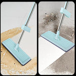 Flat Floor Squeeze Mop – Hands-Free Self-Wringing Wet & Dry Microfiber Cleaning Mop