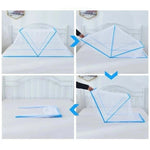 Foldable Pop-Up Mosquito Net Tent for Bed – Portable Zippered Insect Protection