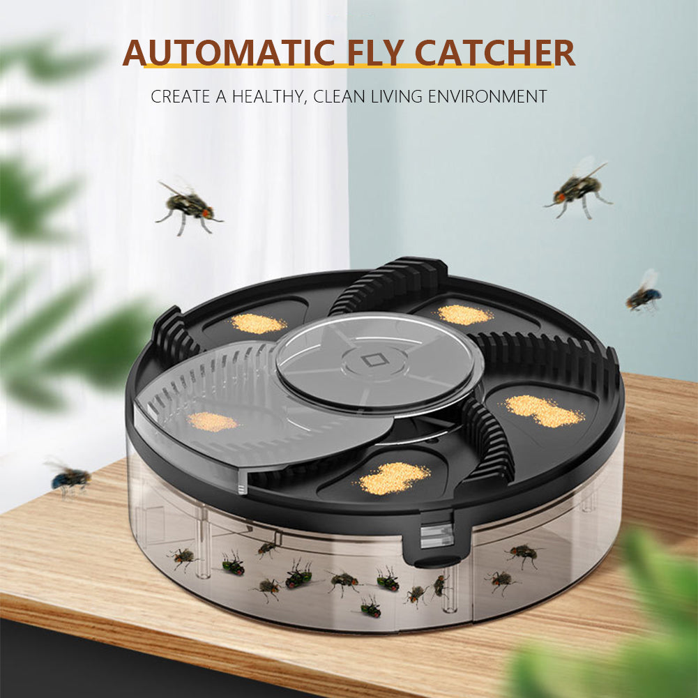 Automatic Rechargeable Rotating Fly Trap – Indoor Electric Fly Catcher for Flies, Gnats & Flying Insects