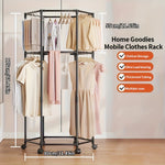 360° Rotating Clothes Rack – Multi-Level Heavy-Duty Garment & Clothing Storage Rack