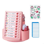 Daily Routine Checklist Board for Kids & Adults – Reusable Visual Schedule Planner with Sliding Task Tracker