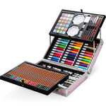 168-Piece Deluxe Kids Art Set with Aluminum Carry Case – Drawing, Coloring & Painting Kit