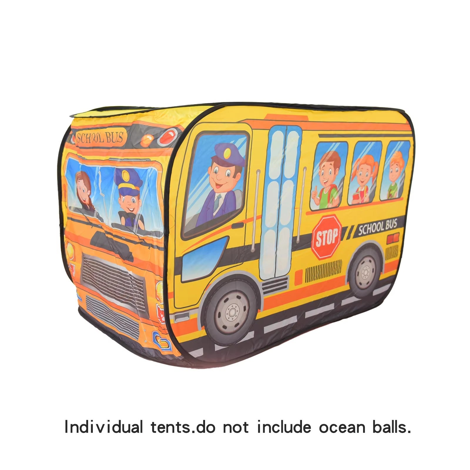 Kids School Bus Play Tent – Foldable Indoor Outdoor Playhouse Pop Up Tent for Boys & Girls