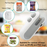2-in-1 Mini Heat Sealer — USB Rechargeable Handheld Bag Sealer & Cutter | Portable Food Freshness Sealing Clip for Chips, Bread, Meat & More