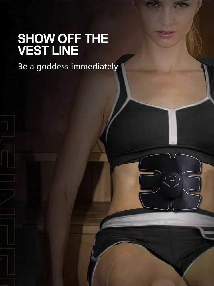 EMS Abdominal Muscle Trainer – Wireless Electric ABS Stimulator Fitness Training Device
