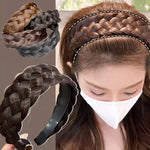 Braided Hair Headband | Synthetic Plaited Hair Band for Women & Girls
