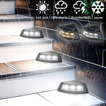 4-Pack Solar LED Step Lights – Waterproof Outdoor Stair, Fence & Deck Lights (Warm White / Cool White)