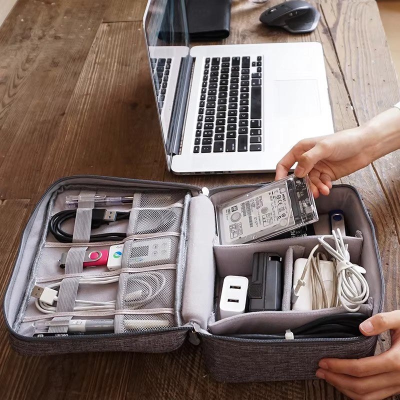 Waterproof Travel Electronic Organizer Bag – Portable Cable, Charger, USB & Gadget Storage Case