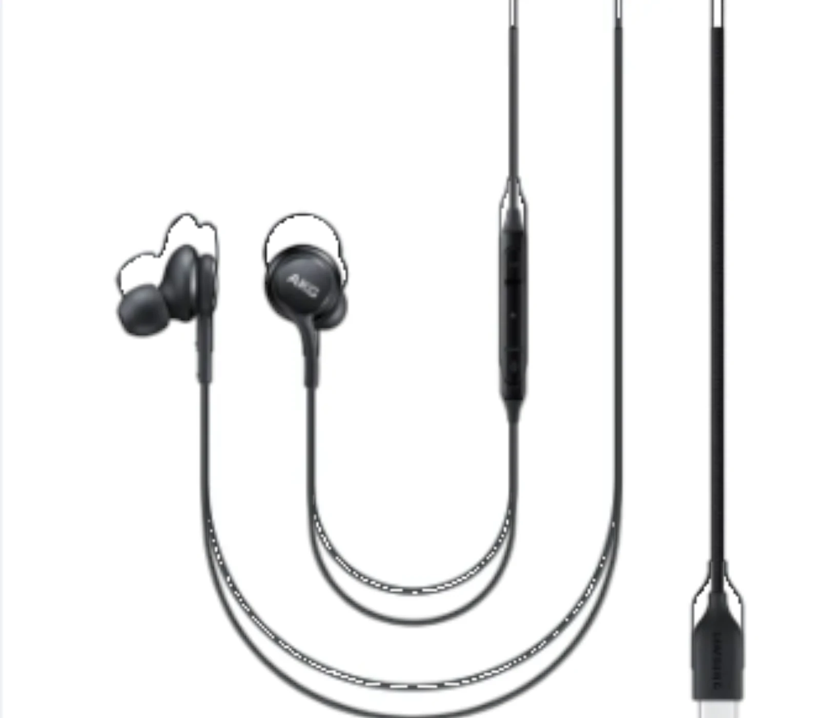Samsung AKG USB C In-Ear Headphones – Original Wired Earbuds Tuned by AKG with Mic – Braided Cable