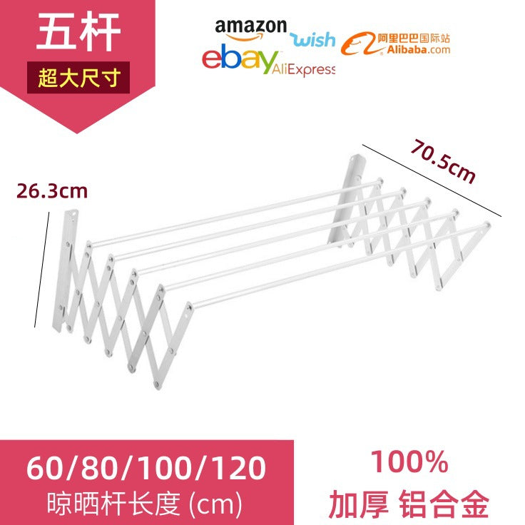 Wall-Mounted Retractable Clothes Drying Rack | Foldable Aluminum Laundry & Towel Hanger