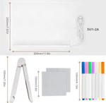 LED Light-Up Acrylic Message Board with USB Stand – Erasable Glow Drawing & Memo Board