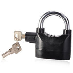 Heavy Duty Alarm Padlock with Keys – Anti-Theft Security Lock
