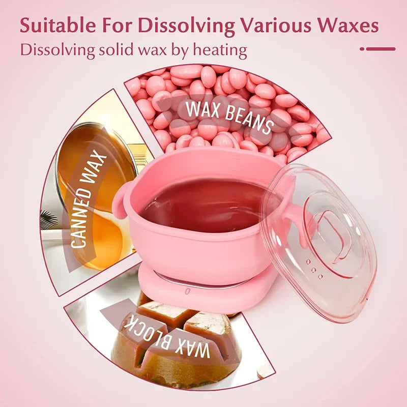 Portable Silicone Wax Heater Bowl – Electric Wax Melting Pot for Hair Removal
