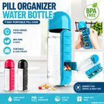 BPA-Free Water Bottle with 7-Day Pill Organizer | Leakproof 20oz Travel Vitamin & Medicine Bottle