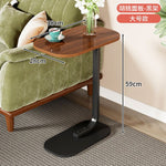 Minimalist C-Shaped Sofa Side Table | Space-Saving Wooden End Table for Living Room & Bedroom