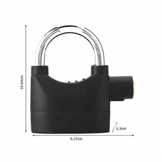 Heavy Duty Alarm Padlock with Keys – Anti-Theft Security Lock