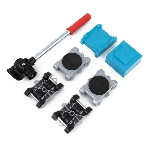 5-Piece Furniture Moving Tool Set | Heavy Duty Furniture Lifter & 360° Moving Roller Sliders