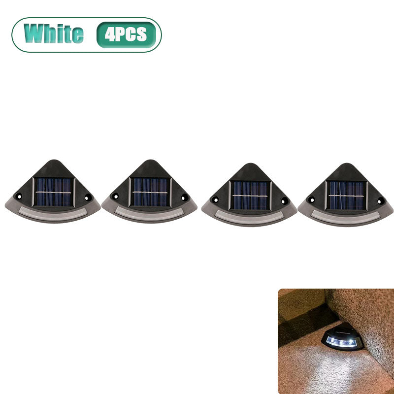 4-Pack Solar LED Step Lights – Waterproof Outdoor Stair, Fence & Deck Lights (Warm White / Cool White)