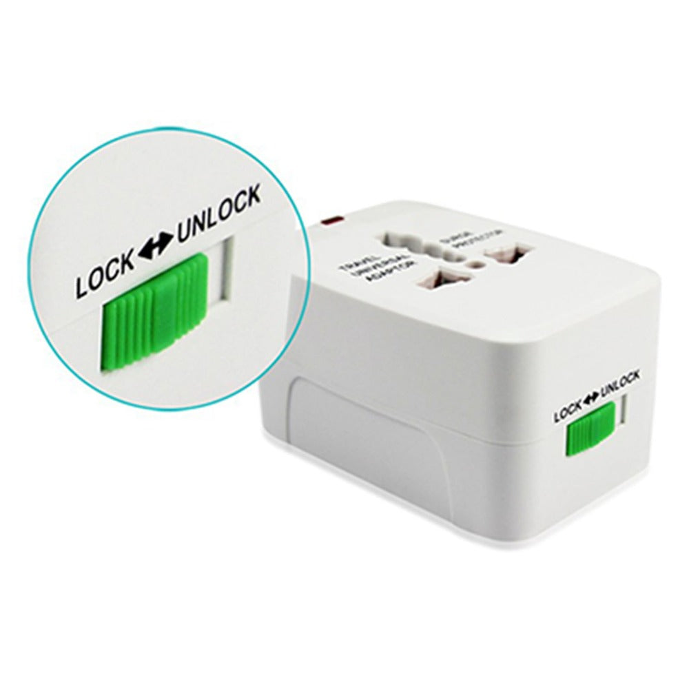 All-in-One Universal Travel Adapter with Dual USB Ports – International Plug Converter
