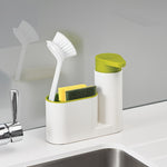 2-in-1 Soap Dispenser with Sink Organizer | Kitchen & Bathroom Detergent Dispenser Caddy