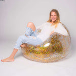 Inflatable Transparent Air Bean Bag Chair – Portable Lazy Sofa for Indoor & Outdoor Use
