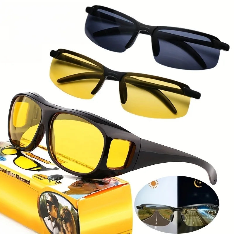 HD Vision Wrap Around Sunglasses – Fits Over Prescription Glasses with UV Protection